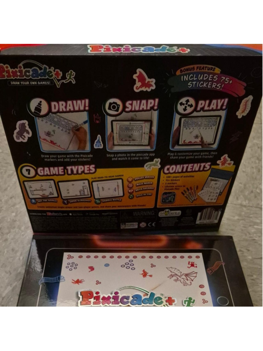 Pixicade+ game board with 75+ stickers #pixicade #sticker draw and create your o